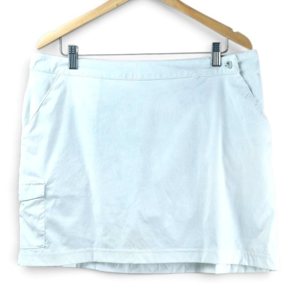 Columbia Skort Women 16 White Excellent Omni-Freeze Cargo Activewear